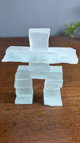 Glass inukshuk sculpture - inukshuk,