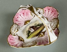 English c1825 Trinket / Pin Dish Rockingham / Worcester ?