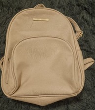 Beige Primark Faux Leather Mini Rucksack