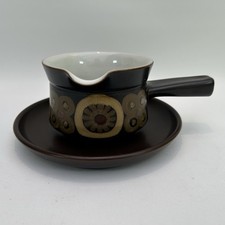 Vintage Denby Arabesque Sauce Boat and Saucer Gill Pemberton 60's 70s Retro