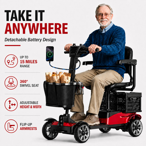 Wheel mobility scooter - 4,