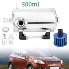 Aluminum Car Engine Oil Catch Tank Can Reservoir Breather 0.5L with Air Filter