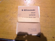 1978 1979 KAWASAKI KZ750 B4 EXCLUSIVE PARTS LIST CATALGOUE LOOSE LEAF