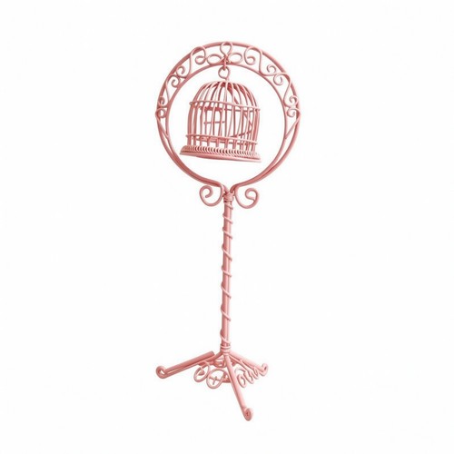 Dollhouse birdcage with stand - birdcage,