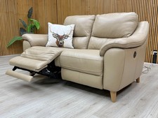 Fabb ‘Francis' 2 Seater Sofa Cream Leather Electric Power Recliner BRAND NEW