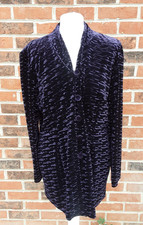 Windsmoor Purple Velvet Long Jacket Blazer UK 18