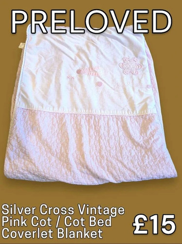 Silver cross vintage pink cot - cross,