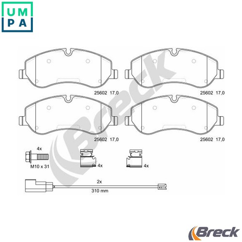 Brake pad set disc - set,