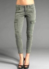 J BRAND vintage OLIVE Houlihan CARGO ankle ZIP pants JEANS 0 2 25 *free SHIP!*