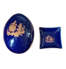 Limoges Large, Cobalt Blue Egg