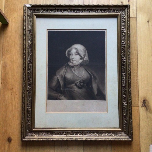 Antique mezzotint print - mezzotint,