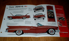 1961 CHRYSLER 300 G SPEC SHEET