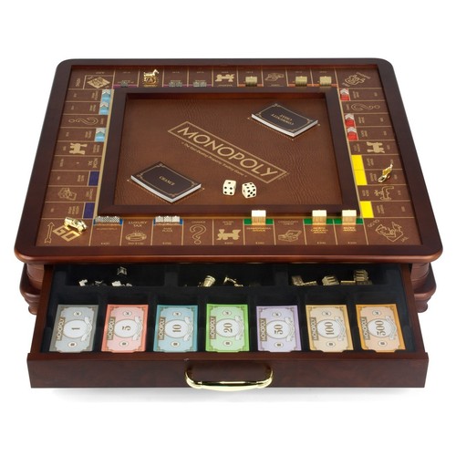 Monopoly luxury wooden edition - wooden,