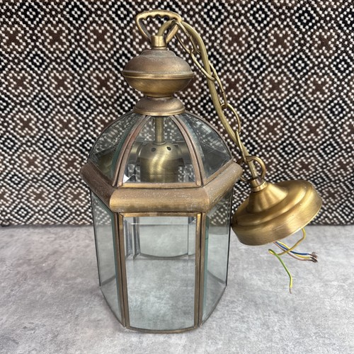Vintage brass ceiling lantern - vintage,