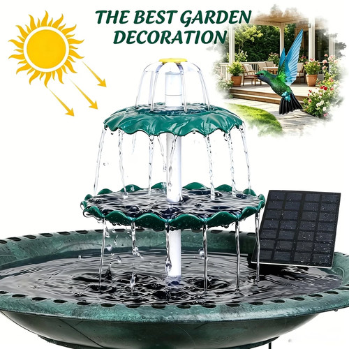 Solar bird bath fountain - solar,