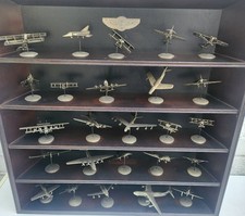 Franklin Mint World’s Greatest Aircraft Set of 25 Pewter Planes with COA 