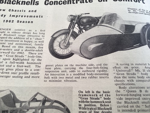 Blacknell sidecar for 1962 - blacknell,