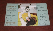 ORIGINAL  RAPHAEL KIRCHNER SIGNED ART NOUVEAU GLAMOUR POSTCARD - RAISINS.