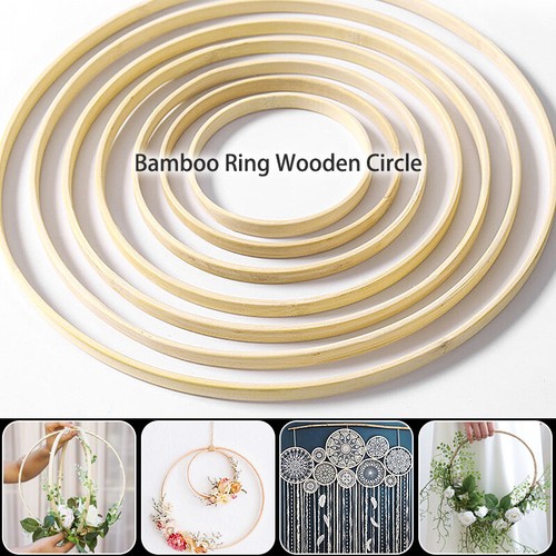 10x bamboo circle hoops - 10x,