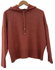 PEACOCKS.  RUST MARL HOODED SLOPPY JOE JUMPER.  SIZE LARGE