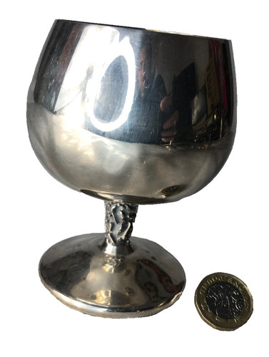 Silver plate goblet cup - plate,