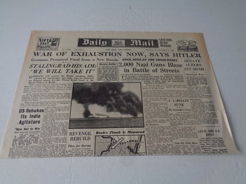 Ww2 wartime newspaper - wartime,