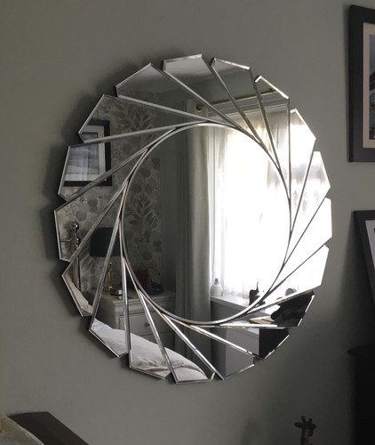 Dunelm faceted mirror - faceted, mirror.