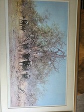 Framed Signed Print "In The Thick Stuff" Water Buffalo by David Shepherd