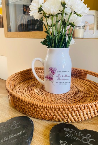 Personalised wedding vase - wedding,