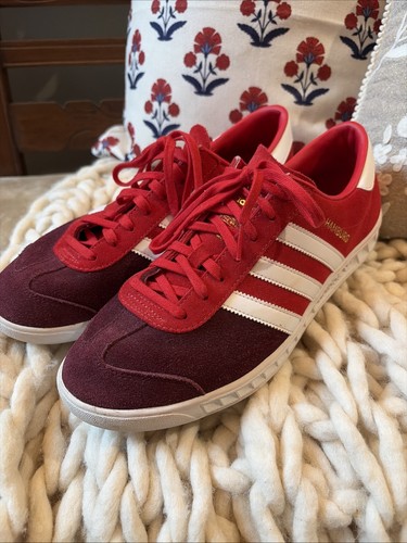 Rare adidas hamburg maroon red - adidas,