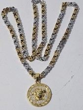 VERSACE  Rotating Medusa Necklace and Pendant 75cm Brand new 