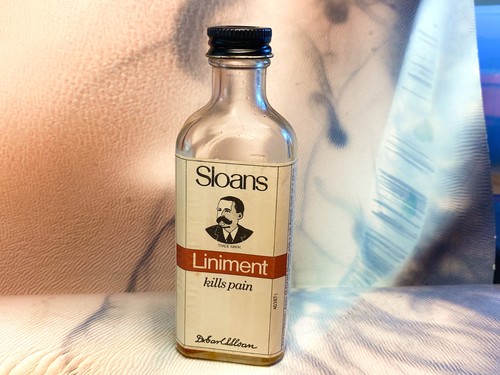 Sloans liniment empty glass - sloans,