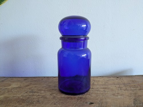 Vintage blue glass cobalt - vintage,