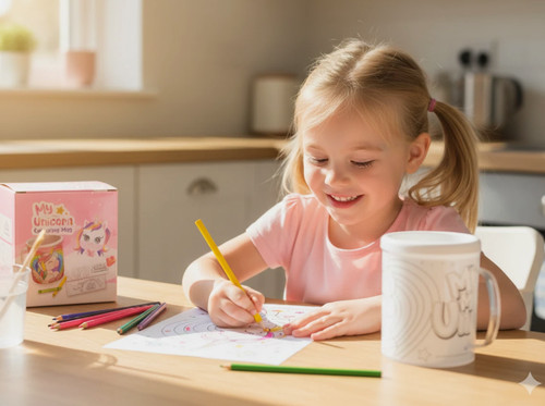 Magical unicorn colouring mug - unicorn,