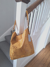 BNWT - ASSOTS 'Esme' Mustard Python Snake Real Suede Leather Slouchy Hobo Bag