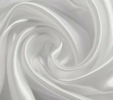 White  Crepe Back Satin Fabric 58 Inches Wide Meter Fat Quarter Rolls 