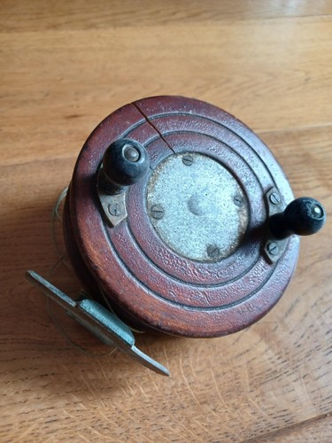 Antique wooden fishing reel - antique,