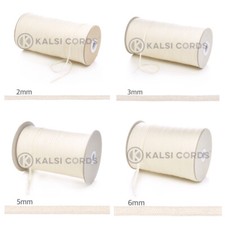 2mm 3mm 5mm 6mm FLAT COTTON TAPE STAY BINDING BRAID NATURAL UN-DYED MADE IN UK