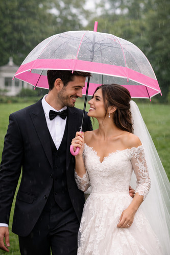 Clear dome pvc umbrella - clear, see