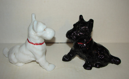 Vintage glass scotty dog - glass,