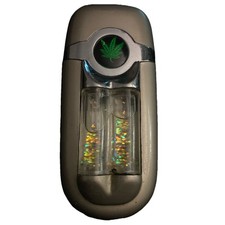 Rare Unique Lighter Green Flame 3D Cylinder Glitter Detail Chrome Working Wproof