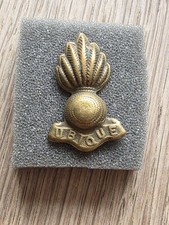 British Army Royal Artillery Collar Badge. Original Brass
