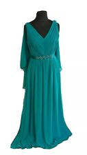 Coast Emerald Green Flora Cape Chiffon Maxi Dress WOMENS SIZE UK 12  REF YB