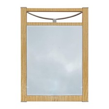 RRP £4,500 GIORGIO COLLECTION BURR SATINWOOD & CHROME LARGE WALL MIRROR SUITE