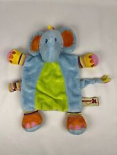 RARE NICOTOY NICO BLUE ELEPHANT  BABY COMFORTER BLANKET BLANKIE CUTE