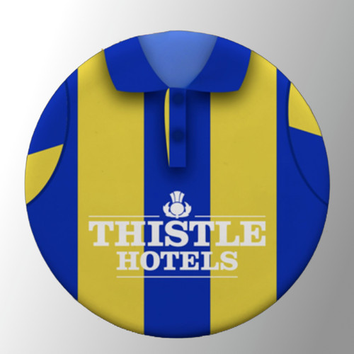 Leeds united circular - circular, glass