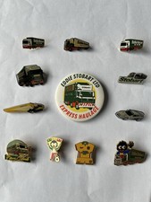 12 EDDIE STOBART PIN BADGES 11 DIFFERENT 2 THE SAME SEE PHOTOS