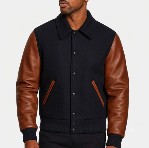 Men wool genuine leather - wool,