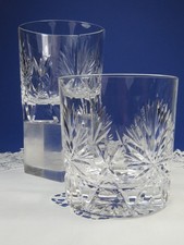 2 x Edinburgh Crystal Star Of Edinburgh Large Whisky Tumbler Signed 1st Quality