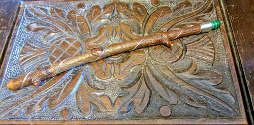 Handmade wand with malachite - wand,